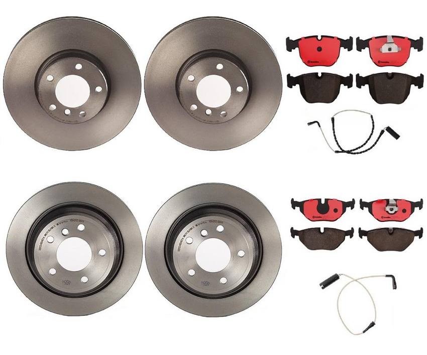 BMW Brembo Brake Kit - Pads &  Rotors Front and Rear (324mm/298mm) (Ceramic) 34352229018 - Brembo 1596813KIT